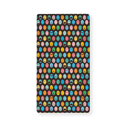 Colorful Emoji Faces Pattern Print Baby Crib Sheet