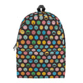 Colorful Emoji Faces Pattern Print School Backpack