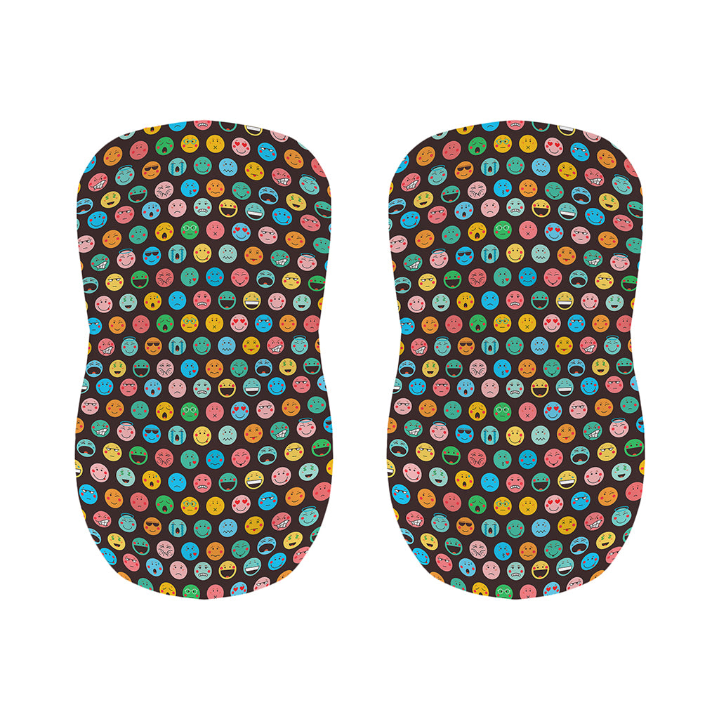 Colorful Emoji Faces Pattern Print Bar Stool Covers