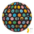 Colorful Emoji Faces Pattern Print Basketball