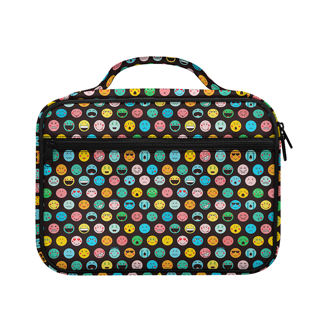 Colorful Emoji Faces Pattern Print Briefcase Bible Bag