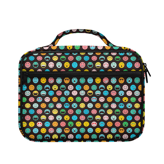 Colorful Emoji Faces Pattern Print Briefcase Bible Bag