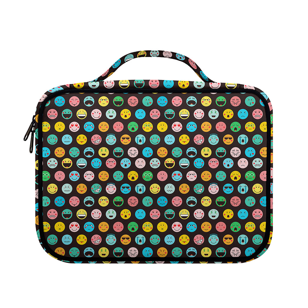 Colorful Emoji Faces Pattern Print Briefcase Bible Bag