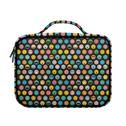 Colorful Emoji Faces Pattern Print Briefcase Bible Bag