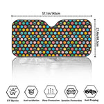 Colorful Emoji Faces Pattern Print Car Windshield Sun Shade