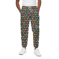 Colorful Emoji Faces Pattern Print Cotton Sweatpants