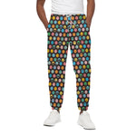 Colorful Emoji Faces Pattern Print Cotton Pants