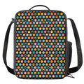 Colorful Emoji Faces Pattern Print Crossbody Lunch Bag