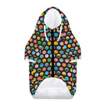 Colorful Emoji Faces Pattern Print Dog Zip Up Hoodie