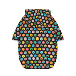 Colorful Emoji Faces Pattern Print Dog Zip Up Hoodie