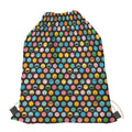 Colorful Emoji Faces Pattern Print Drawstring Bag