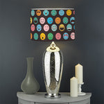 Colorful Emoji Faces Pattern Print Drum Lamp Shade