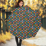 Colorful Emoji Faces Pattern Print Foldable Umbrella