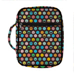 Colorful Emoji Faces Pattern Print Front Pocket Bible Bag