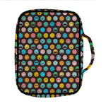 Colorful Emoji Faces Pattern Print Front Pocket Bible Bag