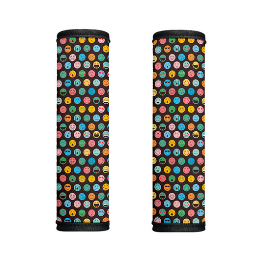 Colorful Emoji Faces Pattern Print Handle Covers