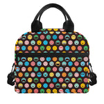 Colorful Emoji Faces Pattern Print Insulated Lunch Bag