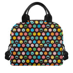 Colorful Emoji Faces Pattern Print Insulated Lunch Bag