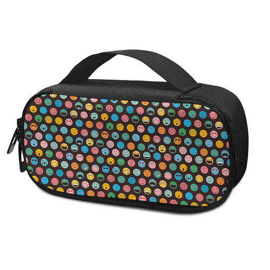 Colorful Emoji Faces Pattern Print Insulin Cooler Travel Case