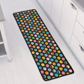 Colorful Emoji Faces Pattern Print Long Kitchen Mat