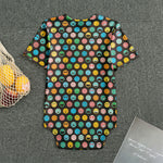 Colorful Emoji Faces Pattern Print Men's Bodysuit