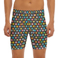 Colorful Emoji Faces Pattern Print Men's Long Boxer Briefs