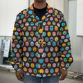 Colorful Emoji Faces Pattern Print Men's Shirt Jacket