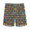 Colorful Emoji Faces Pattern Print Men's Sports Shorts