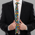 Colorful Emoji Faces Pattern Print Necktie