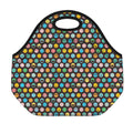 Colorful Emoji Faces Pattern Print Neoprene Lunch Bag