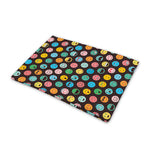 Colorful Emoji Faces Pattern Print Pet Cooling Mat Cover