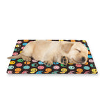 Colorful Emoji Faces Pattern Print Pet Cooling Mat Cover