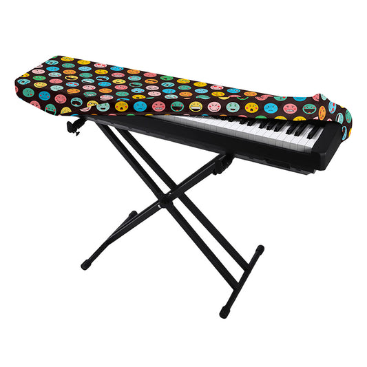 Colorful Emoji Faces Pattern Print Piano Keyboard Cover