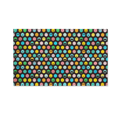 Colorful Emoji Faces Pattern Print Polyester Flag