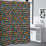 Colorful Emoji Faces Pattern Print Premium Shower Curtain