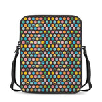 Colorful Emoji Faces Pattern Print Rectangular Crossbody Bag