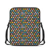 Colorful Emoji Faces Pattern Print Rectangular Crossbody Bag