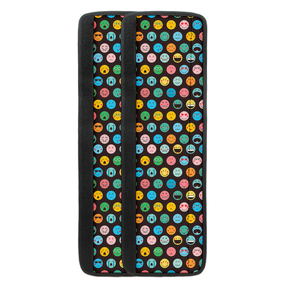 Colorful Emoji Faces Pattern Print Refrigerator Handle Covers