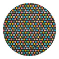 Colorful Emoji Faces Pattern Print Round Blanket