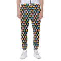 Colorful Emoji Faces Pattern Print Joggers