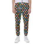Colorful Emoji Faces Pattern Print Scuba Joggers