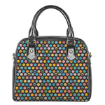 Colorful Emoji Faces Pattern Print Shoulder Handbag