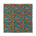 Colorful Emoji Faces Pattern Print Silk Bandana
