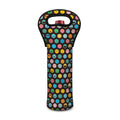 Colorful Emoji Faces Pattern Print Single Neoprene Wine Tote