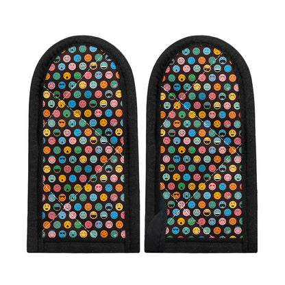 Colorful Emoji Faces Pattern Print Skillet Handle Cover