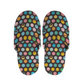 Colorful Emoji Faces Pattern Print Slippers