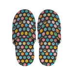 Colorful Emoji Faces Pattern Print Slippers