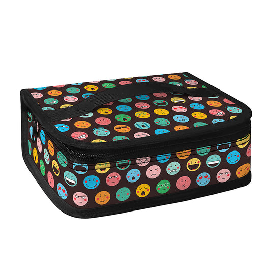 Colorful Emoji Faces Pattern Print Small Lunch Bag