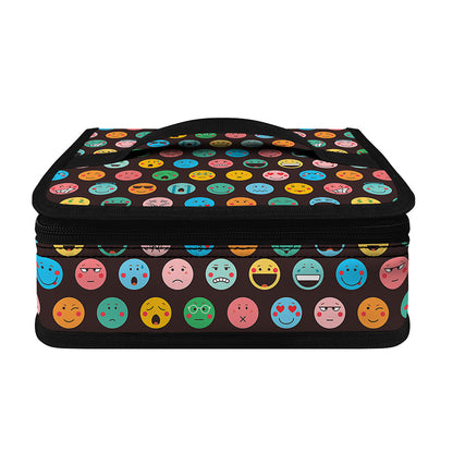 Colorful Emoji Faces Pattern Print Small Lunch Bag