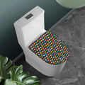 Colorful Emoji Faces Pattern Print Toilet Lid Cover